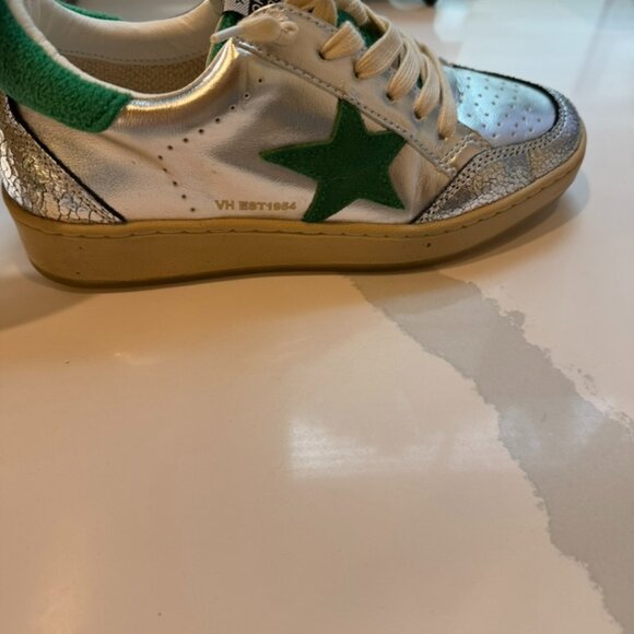 Womens Vintage Havana Silver Green Star Sneakers, EUC, Anthropologie - Picture 3 of 5